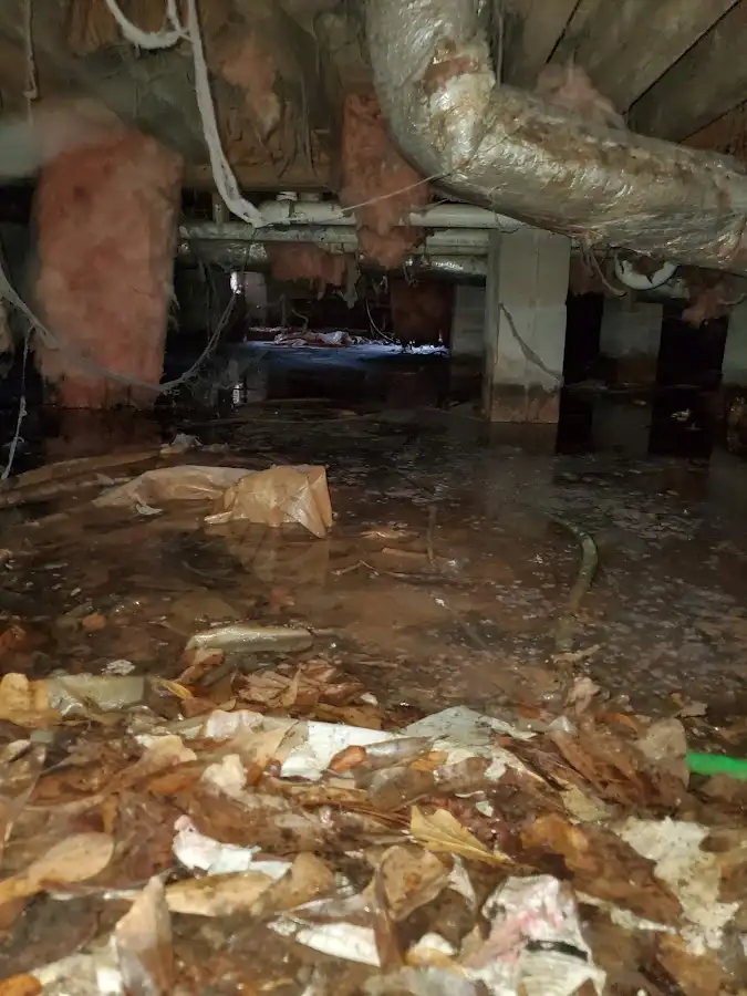Crawl space flood assessment for Commercial Water Damage Restoration in Ottawa